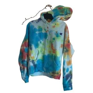 Champion reverse weave hoodie tie dyed by me